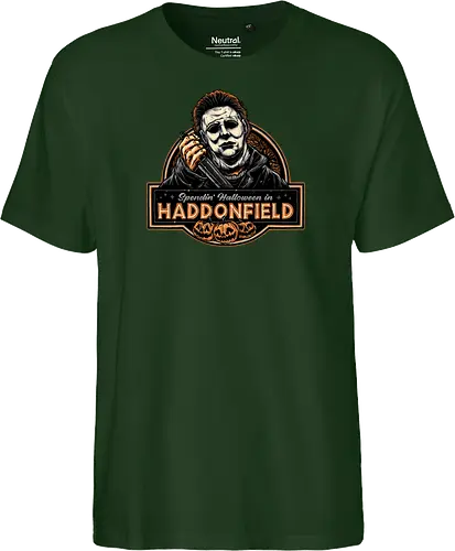 Halloween in Haddonfield - Horror, Halloween, movie, horror movie, villain, classic movie - Fairtrade T-Shirt