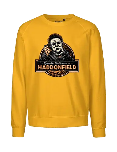 Halloween in Haddonfield - Horror, Halloween, movie, horror movie, villain, classic movie - Fairtrade Sweatshirt