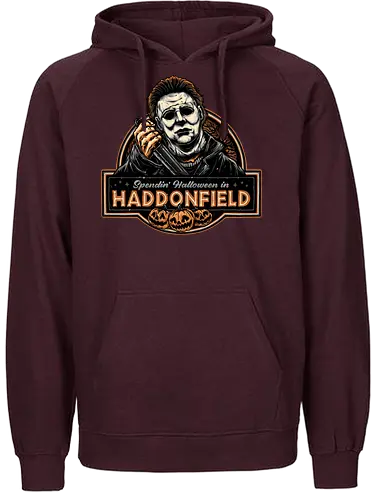 Halloween in Haddonfield - Horror, Halloween, movie, horror movie, villain, classic movie - Fairtrade Hoodie