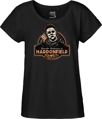 Halloween in Haddonfield - Horror, Halloween, movie, horror movie, villain, classic movie - Fairtrade Girl Shirt