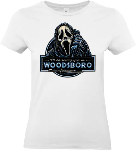 See you in Woodsboro - Horror, Halloween, movie, horror movie, villain, classic movie - Standard T-Shirt (Women)