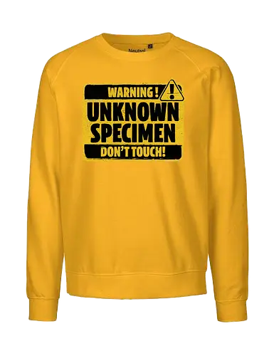 Element of Unknown Science - Chemistry Joke, Chemistry Humor, Biology, Mistakes, Accidents, Oopsie, Discover, Discovery, Warning, Caution, Sign, Safety, Unsafe, Safely, Lab, Laboratory, Science, Scientist, Scientific Science Art, Scientists, Science Humor, Science Joke, Funny Science, Retro Science, Sarcastic Science, Vintage Science, Funny Science Quote, Periodic Table, Stem, Humor, Joke, Fun, Funny, Sarcasm, Sarcastic, Irony, Ironic, Research, Physics, Chemistry - Fairtrade Sweatshirt