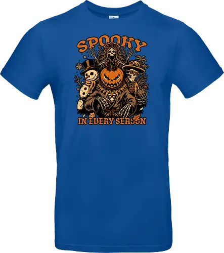 Halloween Spooky Every Season - Halloween, Halloween Design, Fall, Fall Leaves, Fall Vibes, Leaves, Leaf, Tropical Leaves, Winter, Winter Magic, Snowman, Summer, Summertime, Summerween, Summer Humor, Cocktail, Beach, Spring, Spring Season, Spring Vibes, Season, Seasons, Halloween Art, Halloween Aesthetic, Halloween Pumpkin, Halloween Vibes, Spooky, Spooky Season, Creepy, Scary, Scary Art, Pumpkins, Pumpkin, Jack-o-lantern, Jack O Lantern Design, Jack O Lantern, Skeleton, Skull, Dark, Spirit, Horror, Horror Stories, Fright, Magical Creatures, Creature, Scarecrow, Autumn, Autumn Leaves, Autumn Vibes, Autumn Season, Fall Season, Pumpkin Season - Standard T-Shirt