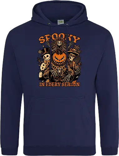 Halloween Spooky Every Season - Halloween, Halloween Design, Fall, Fall Leaves, Fall Vibes, Leaves, Leaf, Tropical Leaves, Winter, Winter Magic, Snowman, Summer, Summertime, Summerween, Summer Humor, Cocktail, Beach, Spring, Spring Season, Spring Vibes, Season, Seasons, Halloween Art, Halloween Aesthetic, Halloween Pumpkin, Halloween Vibes, Spooky, Spooky Season, Creepy, Scary, Scary Art, Pumpkins, Pumpkin, Jack-o-lantern, Jack O Lantern Design, Jack O Lantern, Skeleton, Skull, Dark, Spirit, Horror, Horror Stories, Fright, Magical Creatures, Creature, Scarecrow, Autumn, Autumn Leaves, Autumn Vibes, Autumn Season, Fall Season, Pumpkin Season - Standard Hoodie