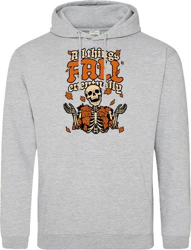 Skeleton Autumn Leaves - Halloween, Halloween Design, Halloween Art, Halloween Aesthetic, Halloween Pumpkin, Halloween Vibes, Spooky, Spooky Season, Creepy, Scary, Scary Art, Pumpkins, Pumpkin, Skeleton, Skull, Dark, Horror, Horror Stories, Fright, Creature, Autumn, Autumn Leaves, Autumn Vibes, Autumn Season, Fall, Fall Leaves, Fall Vibes, Leaves, Leaf, Pumpkin Season, Fun, Funny, Dark Humor, Humor, Sarcastic, Sarcasm, Irony, Dread, Existential Dread. Laugh, Laughing, Nihilist Humor, Nihilist, Relatable, Pain - Standard Hoodie