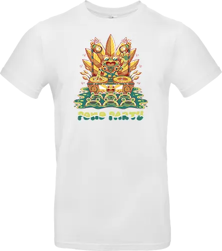 POND PARTY (variant 1) - groovy, frog, party, pond, nature, retro, vintage, swamp, lake - Standard T-Shirt