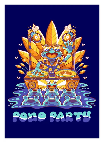 POND PARTY (variant 2) - Artprint