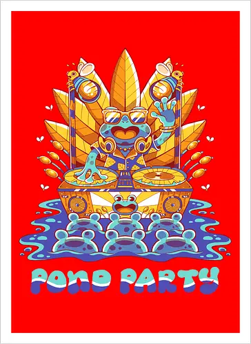 POND PARTY (variant 2) - Artprint