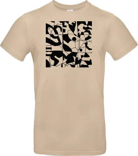 Fair and   1 - Patterns, black, random, graphic, streetwear graphic, artsy shirt, linocut art, Holzschnitt, handmade aesthetic, urban wear, illustration, graphic tee, artistic tee, indie ästhetik, boho vibe - Standard T-Shirt