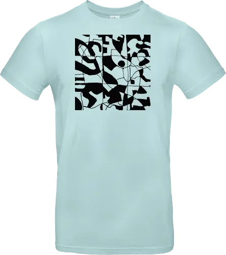 Fair and   1 - Patterns, black, random, graphic, streetwear graphic, artsy shirt, linocut art, Holzschnitt, handmade aesthetic, urban wear, illustration, graphic tee, artistic tee, indie ästhetik, boho vibe - Standard T-Shirt