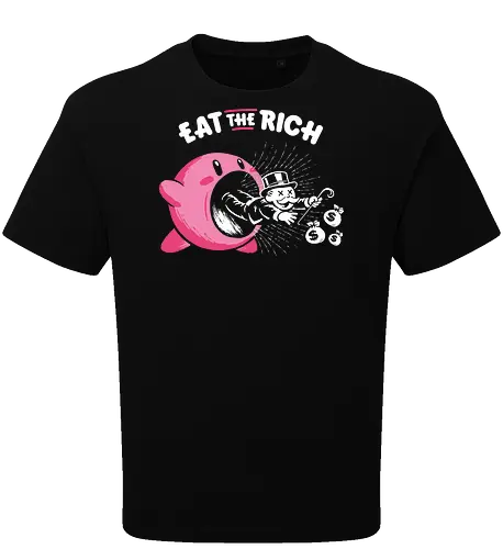 Eat The Rich - Eat The Rich, anti capitalism, funny, monopoly, billionaires - Oversize T-Shirt