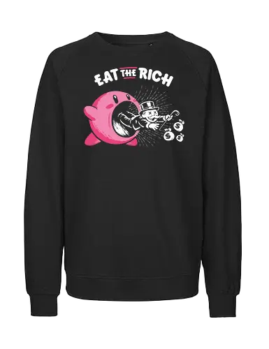 Eat The Rich - Eat The Rich, anti capitalism, funny, monopoly, billionaires - Fairtrade Sweatshirt