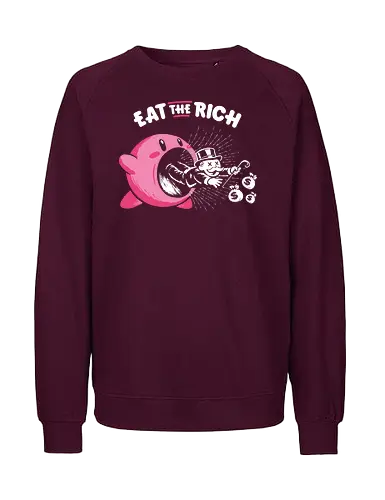 Eat The Rich - Eat The Rich, anti capitalism, funny, monopoly, billionaires - Fairtrade Sweatshirt