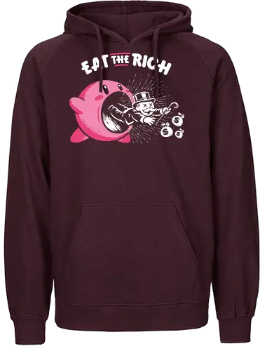 Eat The Rich - Eat The Rich, anti capitalism, funny, monopoly, billionaires - Fairtrade Hoodie