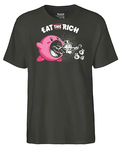 Eat The Rich - Eat The Rich, anti capitalism, funny, monopoly, billionaires - Fairtrade T-Shirt