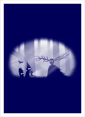 Dunkler Wald - Eine Begegnung Jenseits der Schatten - leuchtende Augen, dunkle Kreatur, Indie Horror, monochrome Kunst, Gothic Fantasy, Dark Illustration, mystische Welt, Horror Kunst, Dark Crossover, dunkler Wald, Silhouetten Kunst, Dark Fantasy, Psychologischer Horror, Geek Kunst, mystischer Wald - Artprint