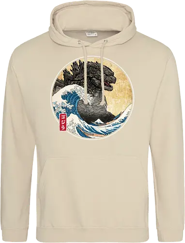 The Great Kaiju off Kanagawa - anime, manga, japan, japanese art, Kaiju, Kaiju, great wave off kanagawa - Standard Hoodie
