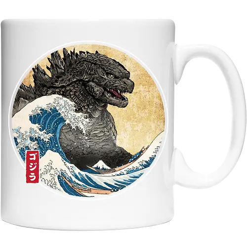 The Great Kaiju off Kanagawa - anime, manga, japan, japanese art, Kaiju, Kaiju, great wave off kanagawa - Cup
