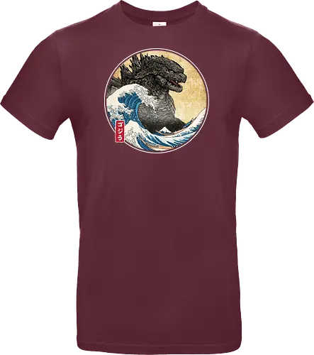 The Great Kaiju off Kanagawa - anime, manga, japan, japanese art, Kaiju, Kaiju, great wave off kanagawa - Standard T-Shirt