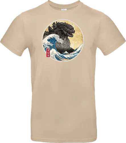 The Great Kaiju off Kanagawa - anime, manga, japan, japanese art, Kaiju, Kaiju, great wave off kanagawa - Standard T-Shirt