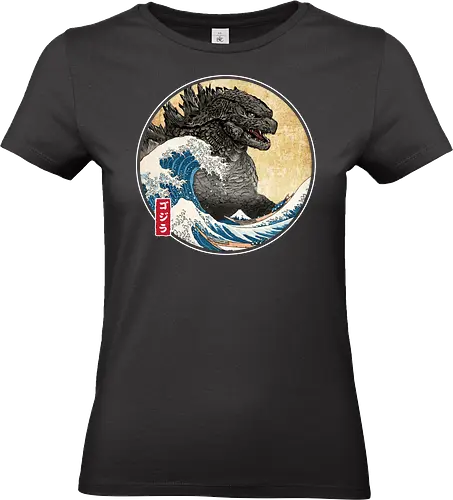 The Great Kaiju off Kanagawa - anime, manga, japan, japanese art, Kaiju, Kaiju, great wave off kanagawa - Standard T-Shirt (Women)