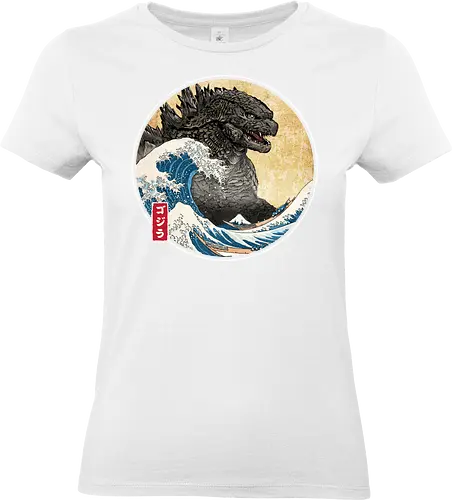 The Great Kaiju off Kanagawa - anime, manga, japan, japanese art, Kaiju, Kaiju, great wave off kanagawa - Standard T-Shirt (Women)