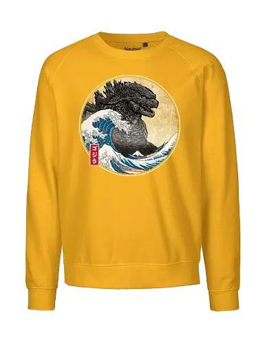 The Great Kaiju off Kanagawa - anime, manga, japan, japanese art, Kaiju, Kaiju, great wave off kanagawa - Fairtrade Sweatshirt