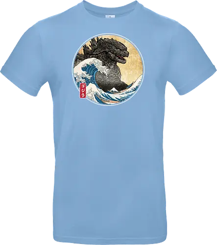 The Great Kaiju off Kanagawa - anime, manga, japan, japanese art, Kaiju, Kaiju, great wave off kanagawa - Standard T-Shirt