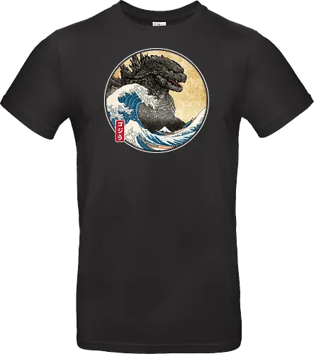 The Great Kaiju off Kanagawa - anime, manga, japan, japanese art, Kaiju, Kaiju, great wave off kanagawa - Standard T-Shirt