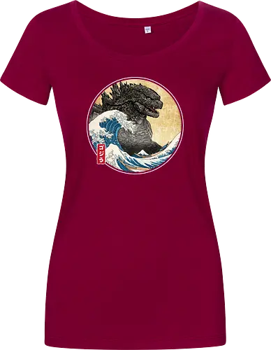 The Great Kaiju off Kanagawa - anime, manga, japan, japanese art, Kaiju, Kaiju, great wave off kanagawa - Women T-Shirt