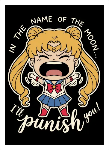 Crybaby Crusader: The Punishing Princess - Sailor Moon shirt, crying anime girl graphic, kawaii magical girl apparel, 90s retro anime streetwear, funny shoujo manga tee, Usagi Tsukino merch, pastel aesthetic clothing, chibi anime character, nostalgic pop culture shirt, funny quote graphic tee - Artprint