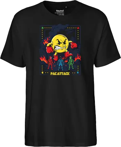 Pac Attack - pacattack, arcade, gaming, gamer, videogame, retro, vintage, nostalgia, classic, arcadegames, action, battle, soldiers, combat, explosion, gamingculture, gamerlife, 80s, 90s, popculture - Fairtrade T-Shirt