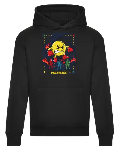 Pac Attack - pacattack, arcade, gaming, gamer, videogame, retro, vintage, nostalgia, classic, arcadegames, action, battle, soldiers, combat, explosion, gamingculture, gamerlife, 80s, 90s, popculture - Heavyweight Hoodie