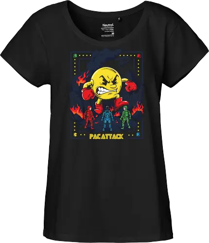 Pac Attack - pacattack, arcade, gaming, gamer, videogame, retro, vintage, nostalgia, classic, arcadegames, action, battle, soldiers, combat, explosion, gamingculture, gamerlife, 80s, 90s, popculture - Fairtrade Girl Shirt