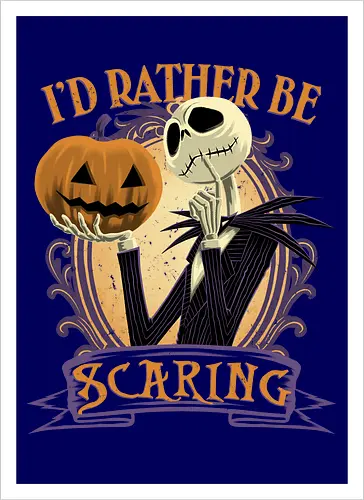 Rather Be Scaring - Jack Skellington, Nightmare - Artprint