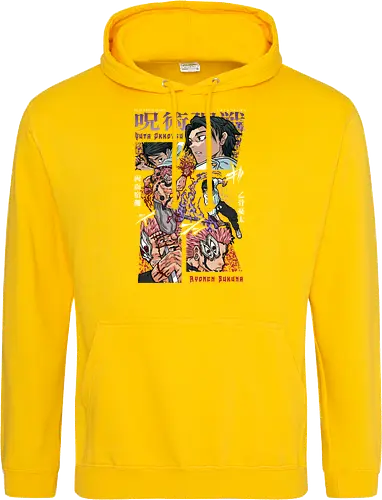 Yuta vs Sukuna Final Curse JJK - Yuta Okkotsu, Ryomen Sukuna, Jujutsu, final battle, cursed clash, dark anime art, manga fan gift, otaku apparel - Standard Hoodie