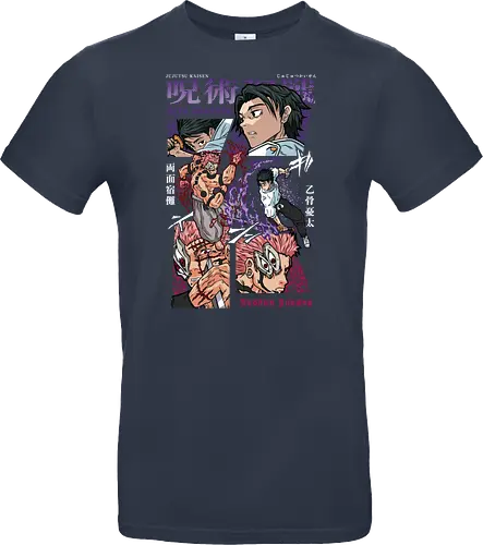 Yuta vs Sukuna Final Curse JJK - Yuta Okkotsu, Ryomen Sukuna, Jujutsu, final battle, cursed clash, dark anime art, manga fan gift, otaku apparel - Standard T-Shirt