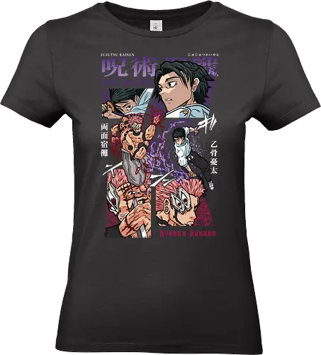 Yuta vs Sukuna Final Curse JJK - Yuta Okkotsu, Ryomen Sukuna, Jujutsu, final battle, cursed clash, dark anime art, manga fan gift, otaku apparel - Standard T-Shirt (Women)