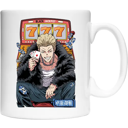 Hakari JJK Jackpot Energy - Hakari Kinji, Jujutsu, casino vibes, dark anime, otaku gift, anime fan, bold graphic, shonen - Cup