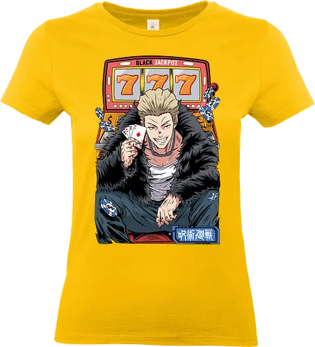 Hakari JJK Jackpot Energy - Hakari Kinji, Jujutsu, casino vibes, dark anime, otaku gift, anime fan, bold graphic, shonen - Standard T-Shirt (Women)