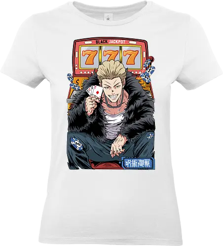 Hakari JJK Jackpot Energy - Hakari Kinji, Jujutsu, casino vibes, dark anime, otaku gift, anime fan, bold graphic, shonen - Standard T-Shirt (Women)