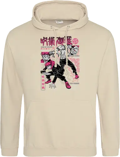 Itadori and Sukuna King of Curses - Sukuna, Yuji Itadori, dark fantasy, jujutsu kaisen art, anime otaku, villain energy, pink aesthetic, shonen battle - Standard Hoodie
