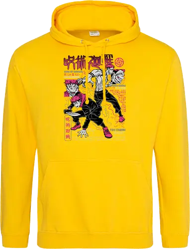 Itadori and Sukuna King of Curses - Sukuna, Yuji Itadori, dark fantasy, jujutsu kaisen art, anime otaku, villain energy, pink aesthetic, shonen battle - Standard Hoodie