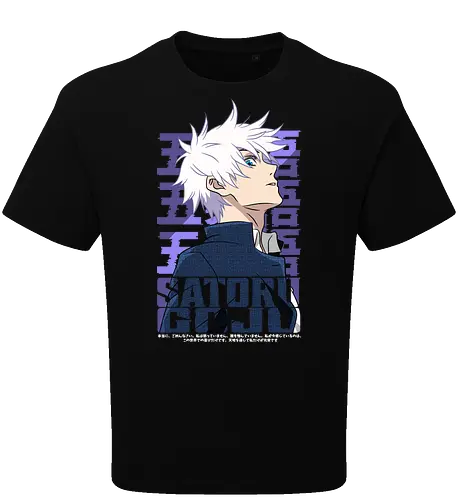 Satoru Gojo Japan Limitless Legend - Gojo Satoru, JJK strongest, Japan style, white hair anime, anime fan gift, cool sorcerer, minimalist design, Jujutsu - Oversize T-Shirt