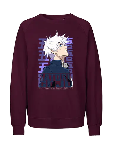 Satoru Gojo Japan Limitless Legend - Gojo Satoru, JJK strongest, Japan style, white hair anime, anime fan gift, cool sorcerer, minimalist design, Jujutsu - Fairtrade Sweatshirt