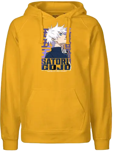 Satoru Gojo Japan Limitless Legend - Gojo Satoru, JJK strongest, Japan style, white hair anime, anime fan gift, cool sorcerer, minimalist design, Jujutsu - Fairtrade Hoodie