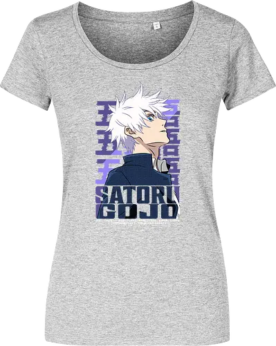 Satoru Gojo Japan Limitless Legend - Gojo Satoru, JJK strongest, Japan style, white hair anime, anime fan gift, cool sorcerer, minimalist design, Jujutsu - Women T-Shirt
