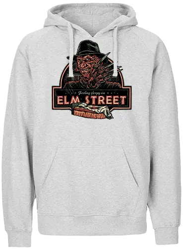 Sleepy on Elm Street - Horror, Halloween, movie, horror movie, villain, classic movie - Fairtrade Hoodie