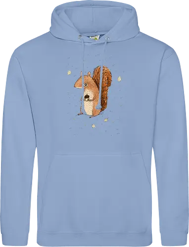 Oranges Eichhörnchen Hält Eichel Herbstblätter Flauschiger Schwanz - oranges Herbst Eichhörnchen, voluminöser flammender Schwanz, Eichel zwischen Pfoten, handgefertigte Skizze Illustration, trockene Herbstblätter Szenerie, braunes beiges Bauch Eichhörnchen, süße Herbst Tier Kunst, Waldtier Druck, Herbst Liebhaber Geschenk, Herbst Eichhörnchen Shirt, ausdrucksstarke große Augen Eichhörnchen, Bleistift Fell Textur Kunst, Herbst Wald Tier Kunst, entschlossenes süßes Eichhörnchen, Herbst Fauna Illustration - Standard Hoodie