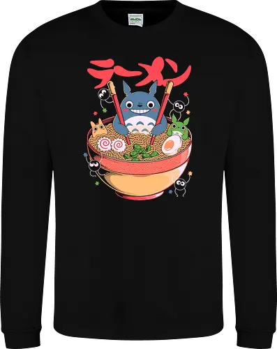 Ramen Friends - ramen, japanese, japan, anime, fantasy, cute, noodles, food, cartoon, kawaii, nostalgia, otaku, culture, oriental, creature, friends, playful, colorful, illustration, geek - Sweatshirt